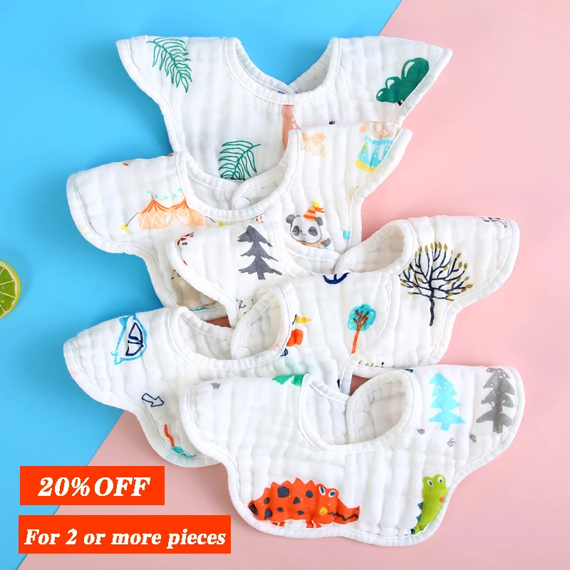 Baby Infant Muslin Cotton Bib Feeding Drool Bibs Burp Cloth Accessories Baby Bandana Bibs Triangle Scarf Feeding Saliva Towel