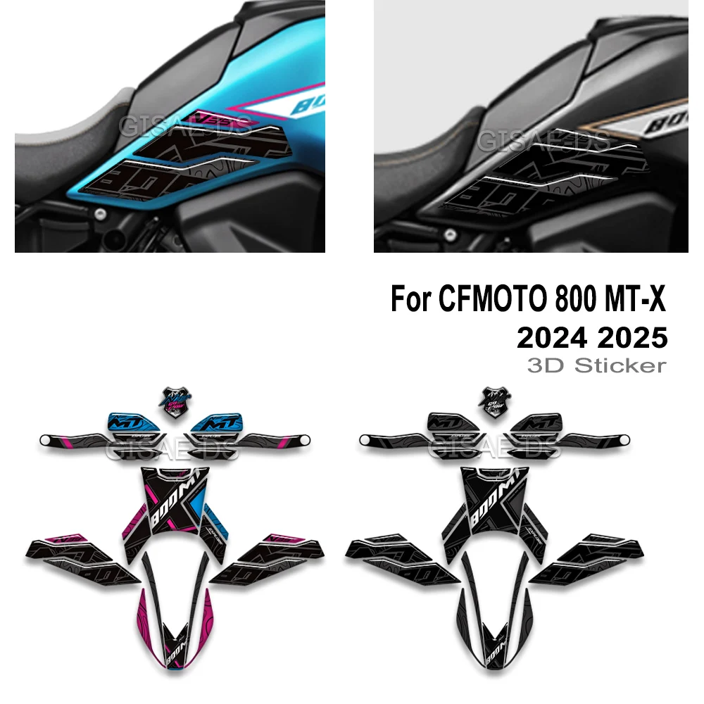 

2024 2025 Motorcycle For CFMOTO 800MT-X 800MT 800 MT X Adventure Bike Protector Tank Knee Pad Grips Gas Fuel Oil Stickers Decals