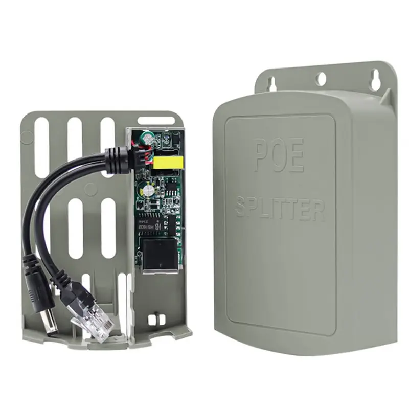 [NEW A09R!】 Waterproof IP67 48V To 12V 1.2A POE Splitter IEEE 802.3Af/At Adapter For Outdoor IP Camera CCTV Security System