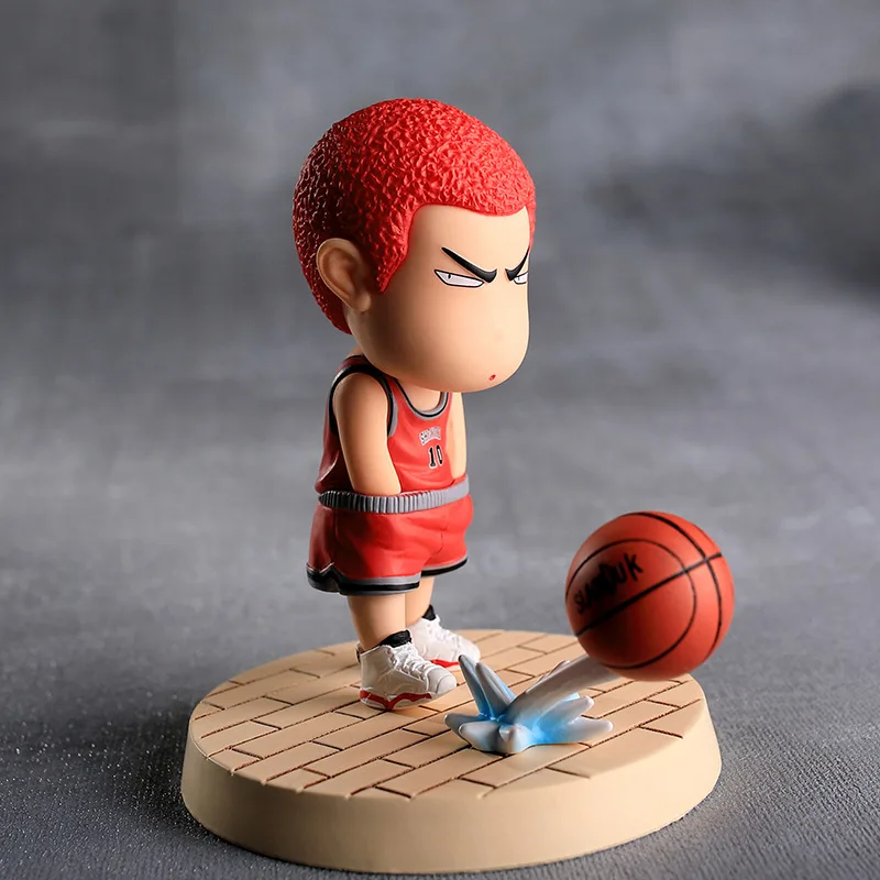 Slam Dunk Q Version Sakuragi Hanamichi Rukawa Kaede Action Figures Model Dolls Car Ornaments Kids Toys Cake Decoration