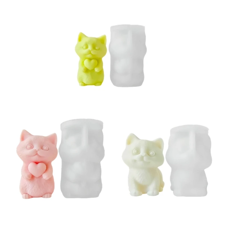 Cats Shaped Mold Decompression Toy Mold Flexible Silicone Jewelry Making Mould