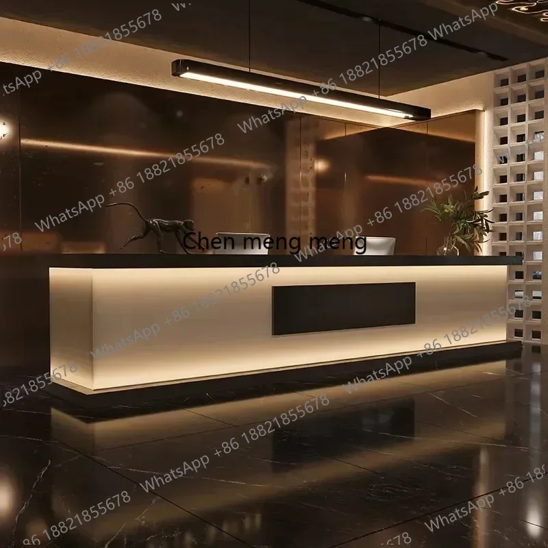 

Beauty Institute Reception Desks Restaurant Workbench Front Desk Reception Counter Customize Modern Schreibtisch Furniture