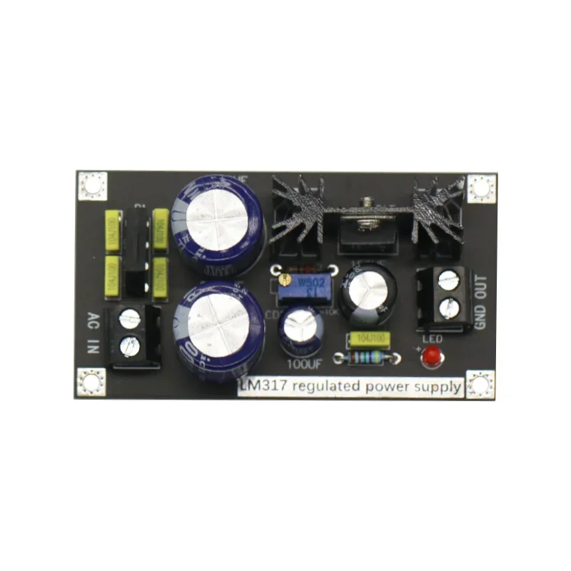 บอร์ดจ่ายไฟควบคุม AC ไป DC LM317ใหม่ปรับได้ตัวควบคุมเชิงเส้นพร้อมแผงกรองวงจรเรียงกระแส