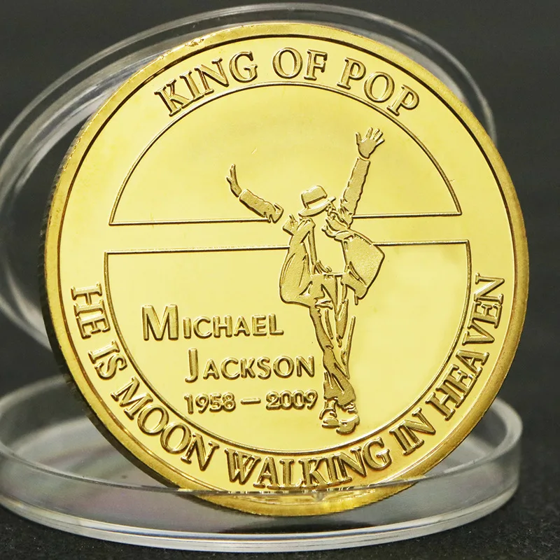 Hot Music Idol Michael Jackson Series Gilded Commemorative Coins Creative Exquisite Collect Coins Men and Women Gift - view 2