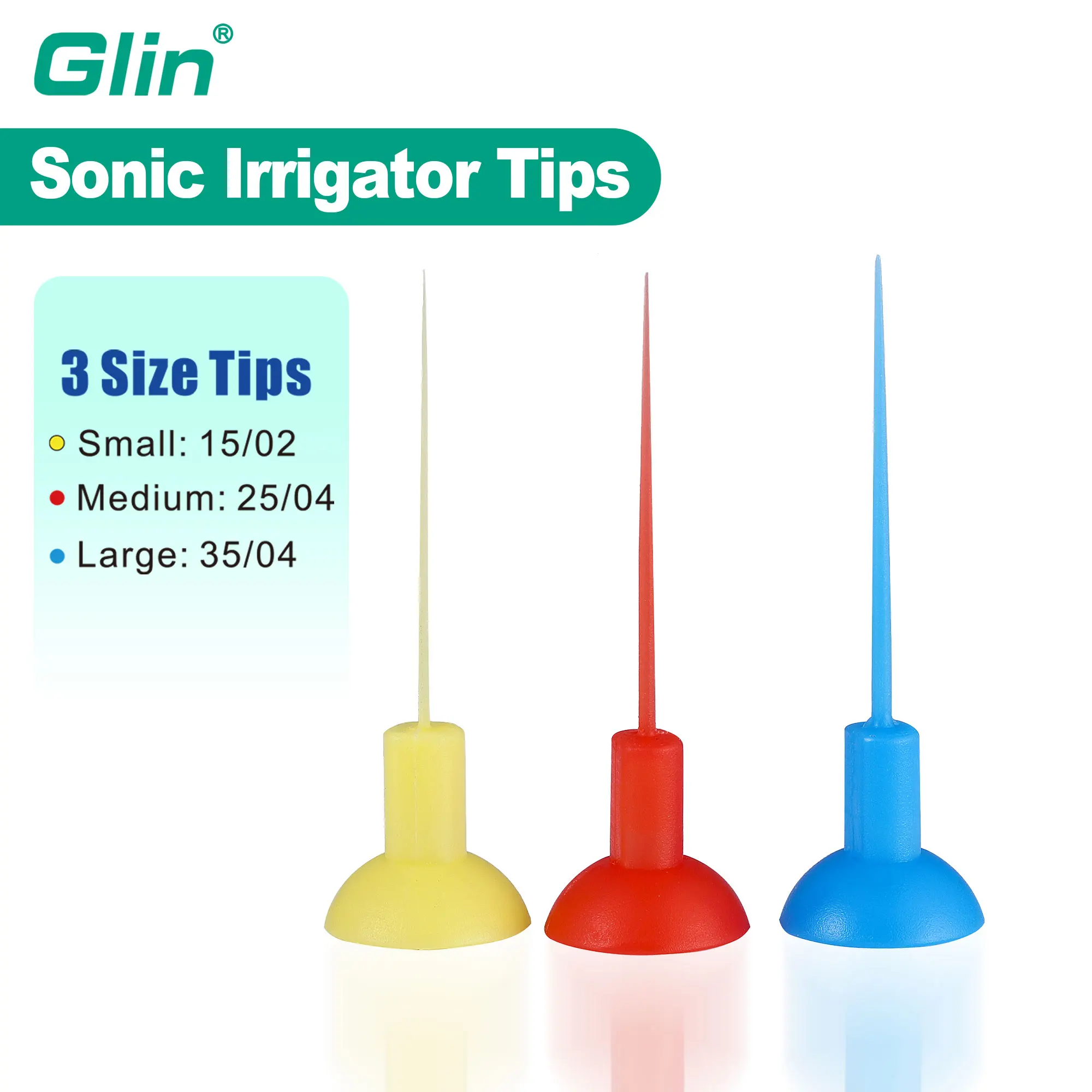 glin-50個入り-歯科用ソニック洗浄器チップ-エンドファイル-ソニックアクティベーターチップ-根管治療用歯科器具