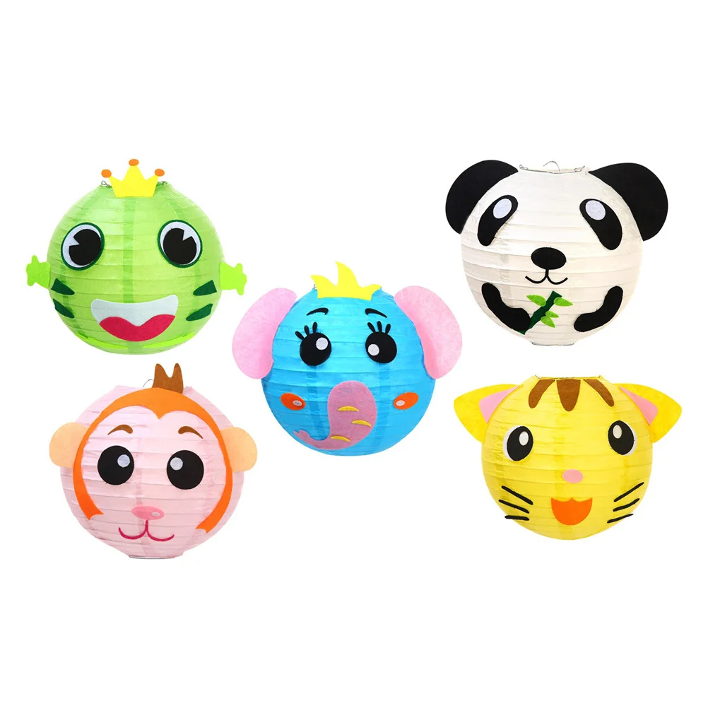 5 قطعة مواد فانوس ذاتية الصنع للأطفال لوازم حفلات ديكور احتفالي سهلة التركيب لتخطيط المشهد اللافت للنظر