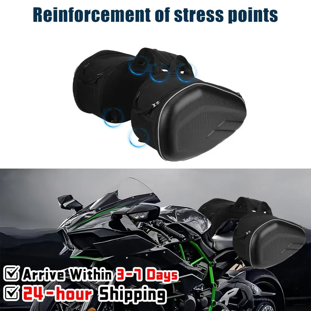 

Universal Motorcycle Rear Seat Bag Waterproof Motorcycle Saddle Bag 58L Large Capacity Moto Side Panniers for Outdoor Travel