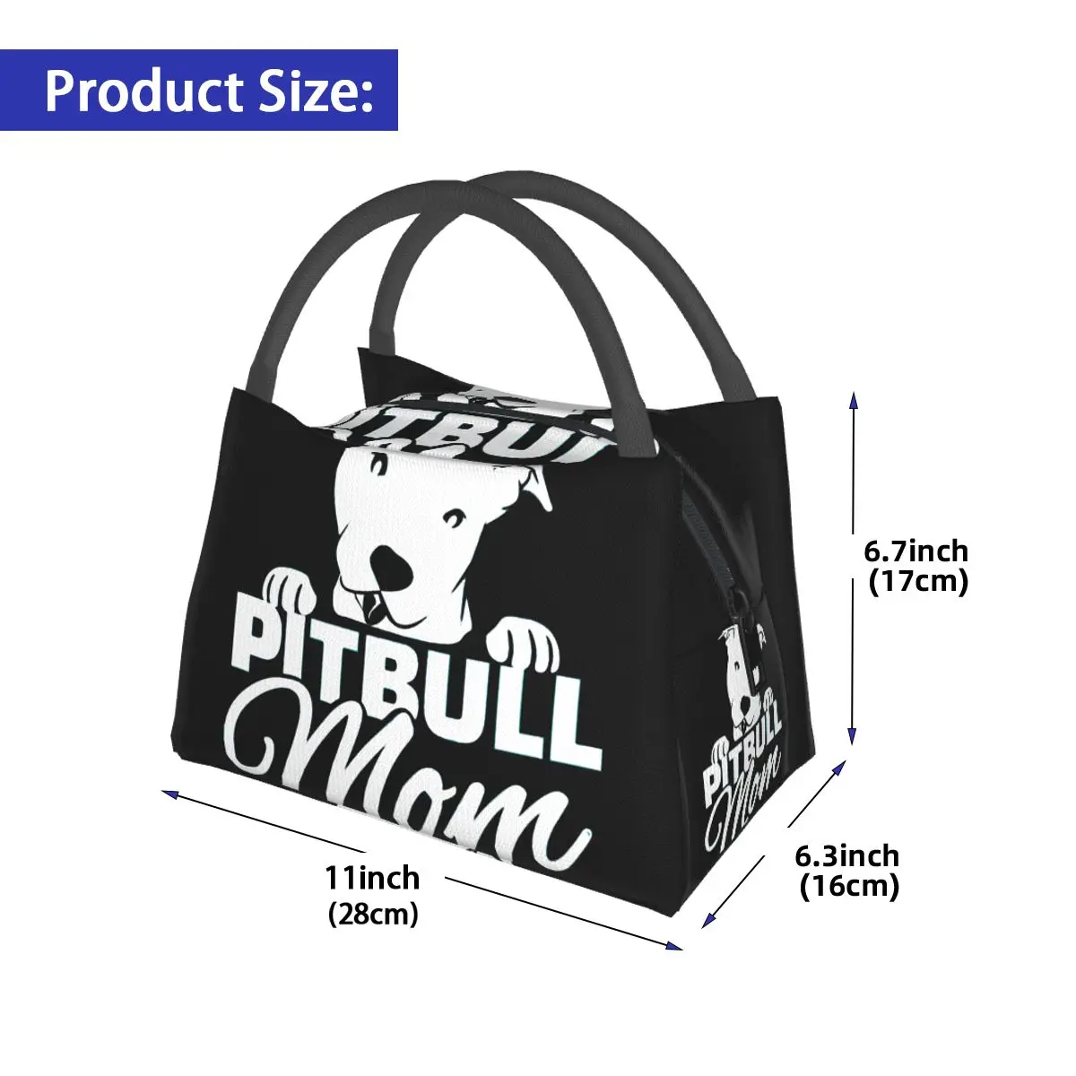 Pitbull Mom Portable insulation bag for Cooler Thermal Food Office Pinic Container