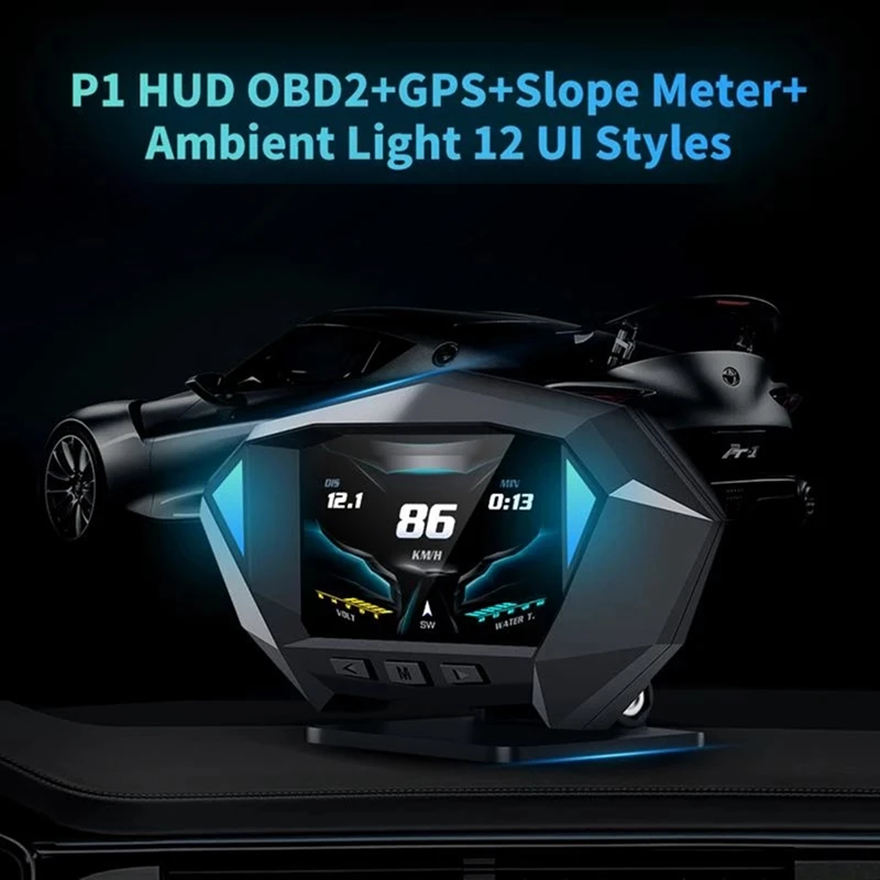 1 PCS Auto HUD Car Hud GPS OBD2 OBDII Speedometer Projetor Over Speeding Alarm RPM Indicator