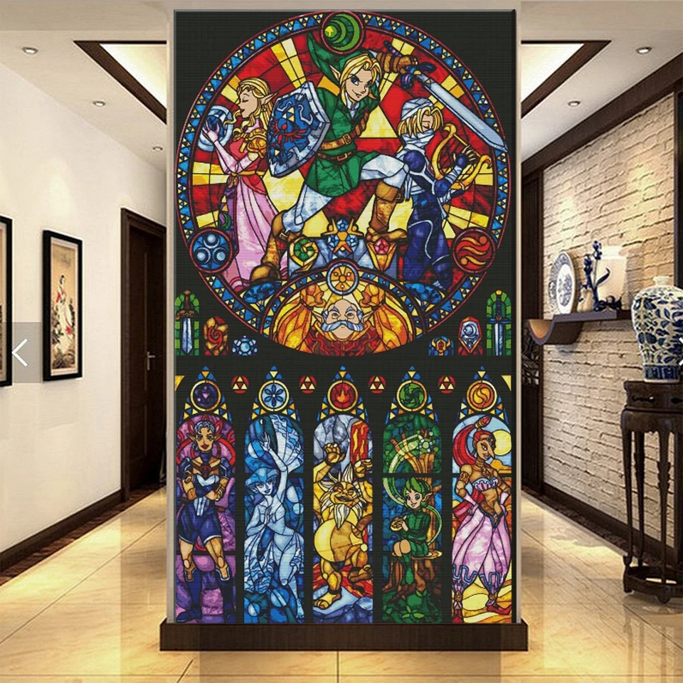 Large Diamond Painting Zelda Rhinestones Embroidery Cross Stitch Kits Mosaic Home Decor Cartoon Game Gift For Kids Room Gift