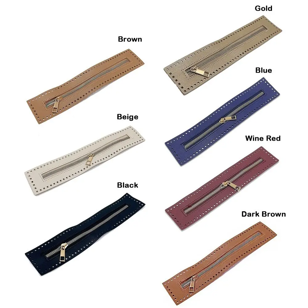 DIY PU 가죽 PU 가방 지퍼 긴 27CM 가죽 지퍼 하드웨어 교체 가능 의류