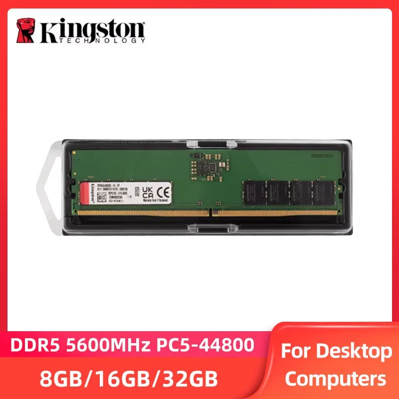 Kingston DDR5 RAM 8GB 16GB 32GB 5600MHz Intel XMP 288-Pin DIMM PC5-44800 Non-ECC Unbuffered DDR5 Desktop-RAM