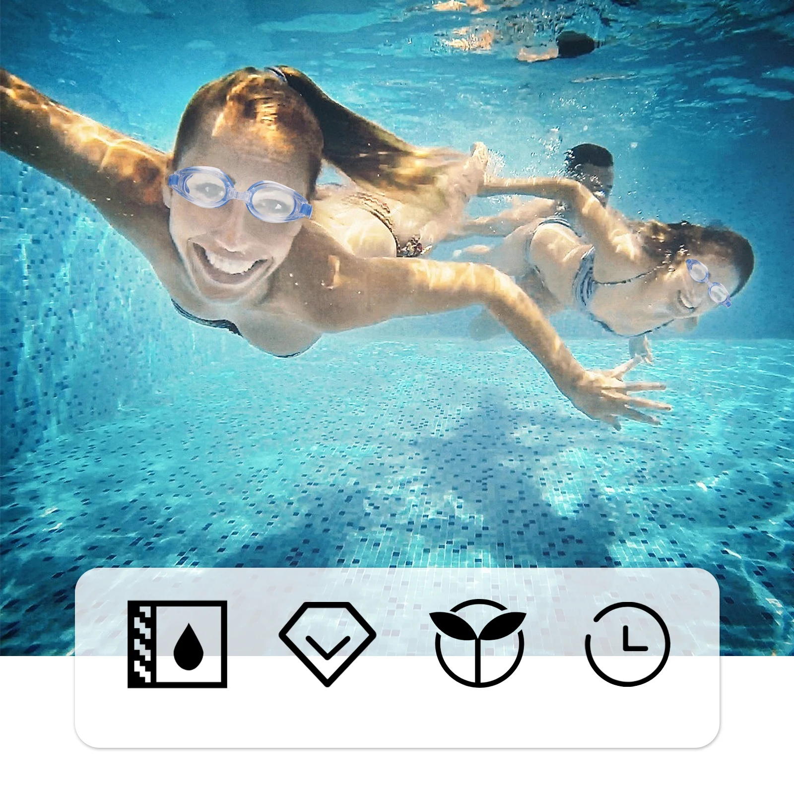 

Swim Goggles SmallFrame HDLenses Advanced Coating Swimmers Glasses Underwater Tool Adult