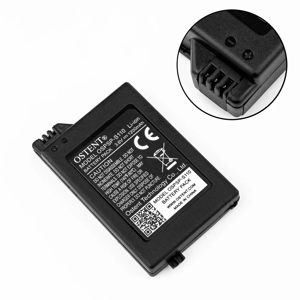 Vhbw Batterie 1800mAh Compatible PSP-3000, 3001, 3002, 3004 – Li-polymère, Autonomie Longue Durée