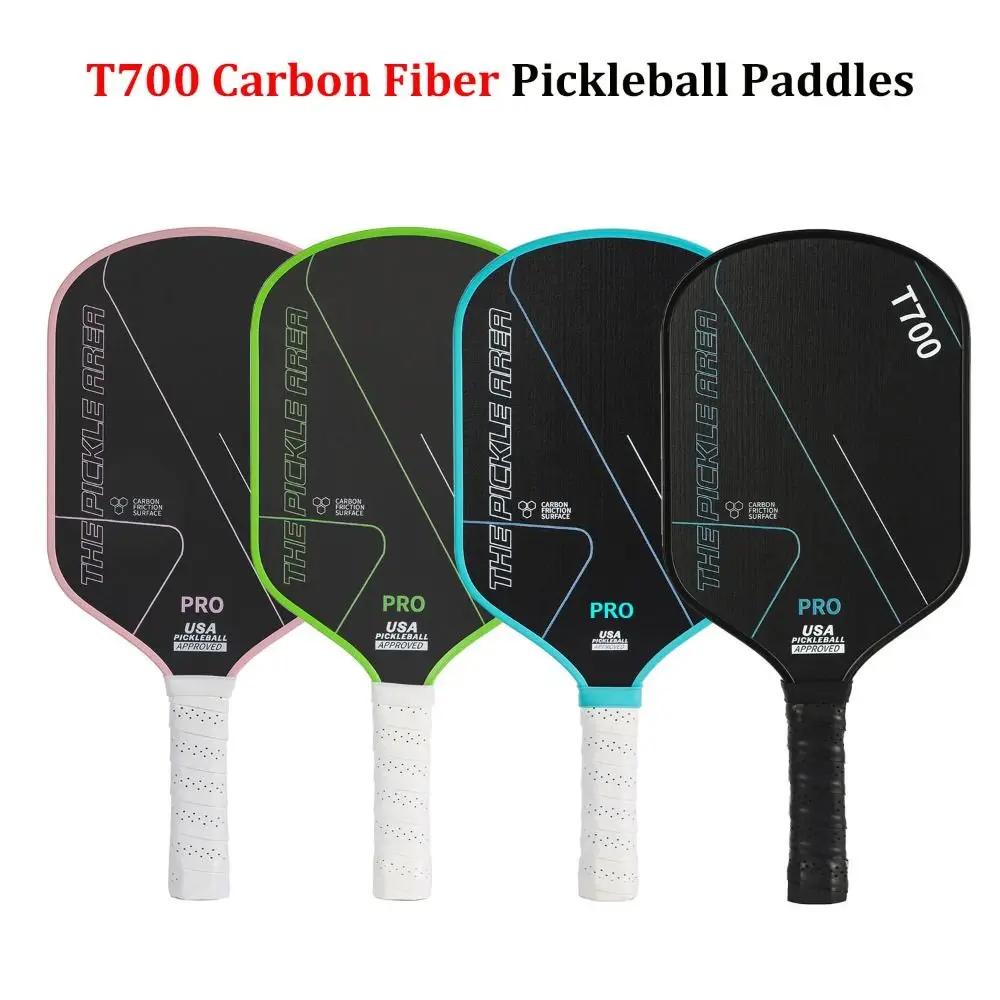 Durable T700 Pickleball Paddle Carbon Fiber 16MM Pickleball Rackets Set Frosted Surface Lightweight Pickle Ball Paddle