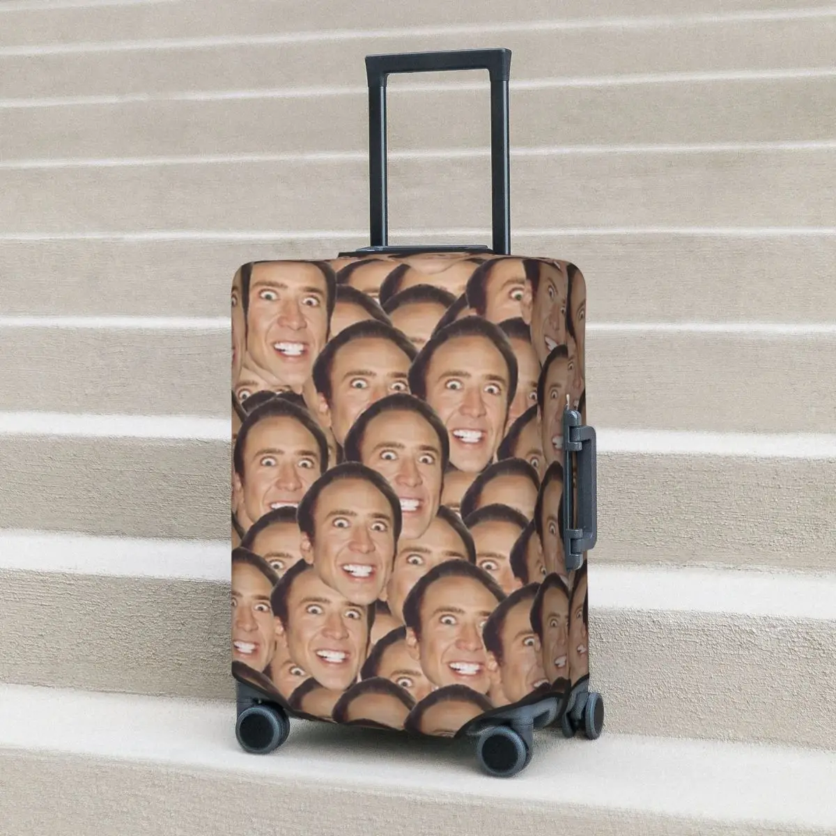 

Nicolas Cage Meme Suitcase Cover Protection Elastic Travel Luggage Protector Covers for 18-32 Inch