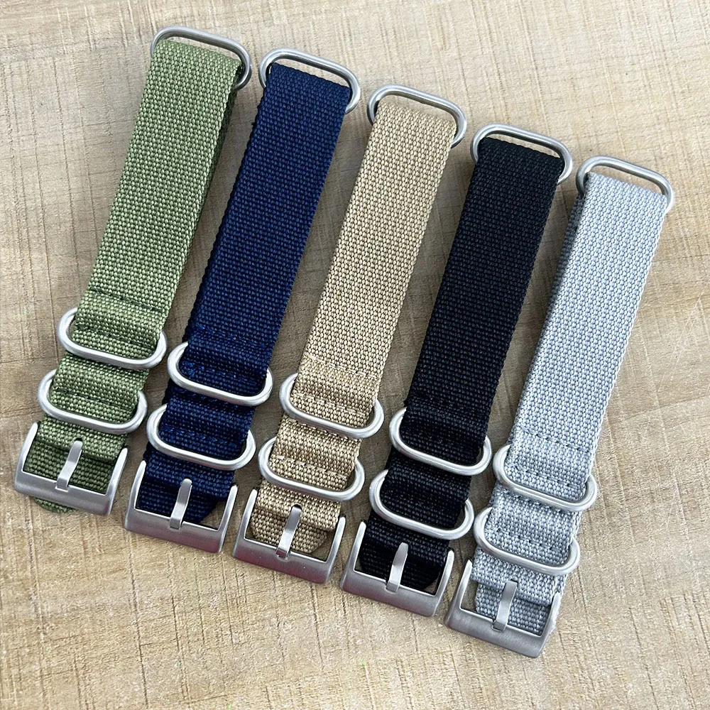 20mm 22mm Nylon universal watch strap nato watchband Stainless steel needle buckle bracelet for Seiko Huawei  Omega IWC