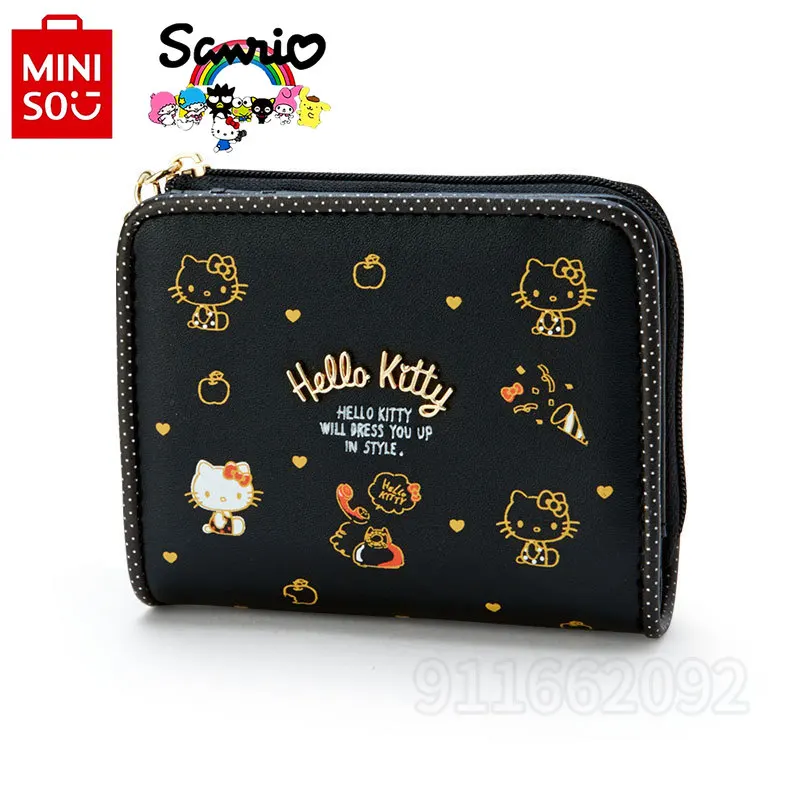 

MINISO Hello Kitty New Women's Wallet Cartoon Cute Mini Coin Purse Luxury Brand Fashion Trend Girl Coin Purse Multi-card Slot