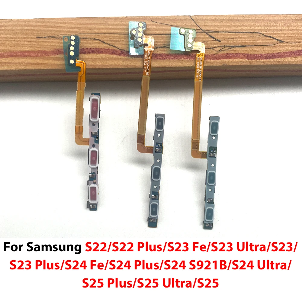 NEW Power Switch On/Off Button Volume Key Button Flex Cable For Samsung S22 Plus S23 Fe S24 S921B S25 Ultra