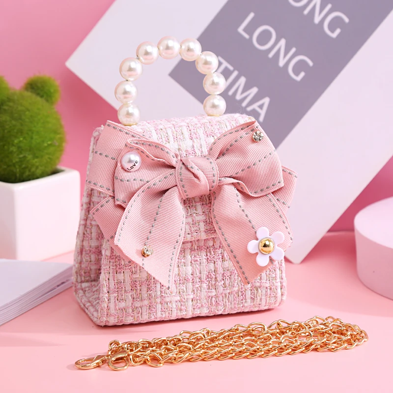 Sac messager nœud papillon princesse pour filles, style coréen, sacs à bandoulière pour enfants, porte-monnaie, sac à main de fête pour bébé, cadeau mignon, mode