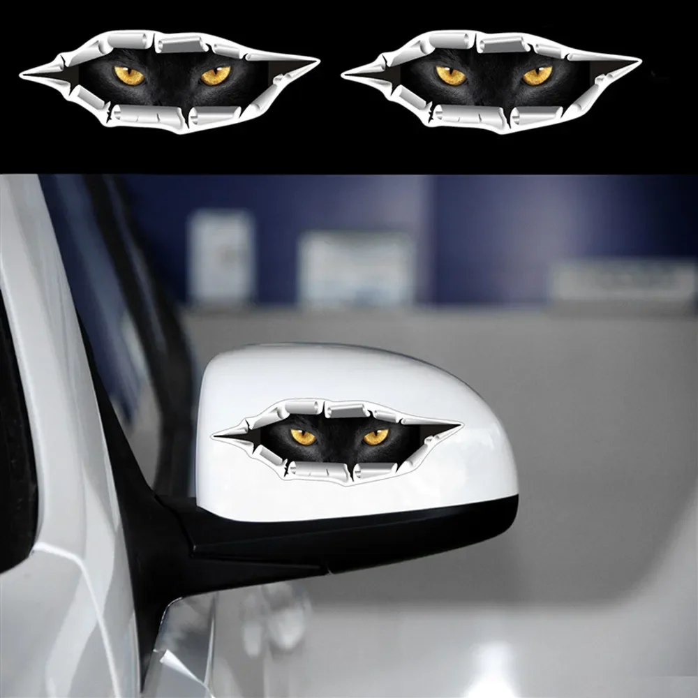 Sale 3D Car Styling Funny Cat Eyes Peeking Car Sticker Waterproof Peeking Monster Auto Accessories Whole Body Cover for All Cars