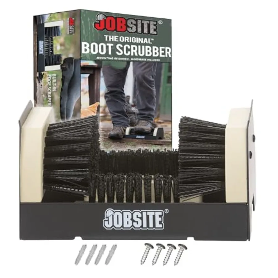 

The Original Boot Scrubber - All Weather Industrial Shoe Cleaner Scraper Brush - 2 Pack for Heavy-Duty Outdoor and Indoor Use D