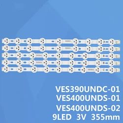 Nuevas barras LED de TV para VESTEL K40DLV2F VES400UN VES400UNDS01B D40F185N3C VES390UNDC 01 40 BMS DLED 0.36A U5R7 YE PAR LT-39C740