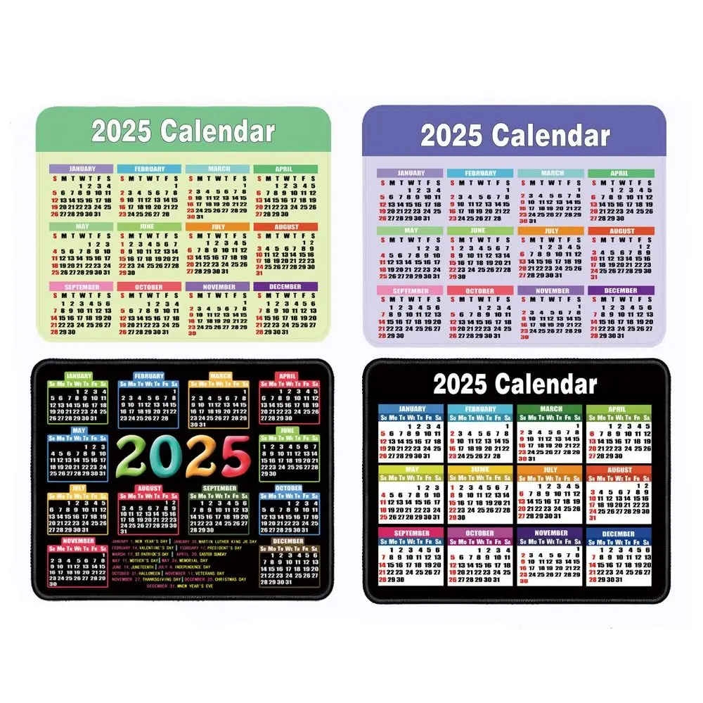 مربع 2025 التقويم ماوس الوسادة المضادة للانزلاق اضافية سميكة ماوس حصيرة مخيط حافة المطاط مكتب صغير ماوس اللوازم المكتبية