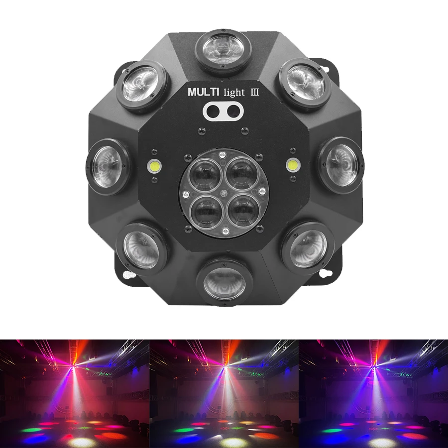 Fast Shipping 5 in 1 LED Projector Stage Effect Laser Beam Strobe Flash Light DMX Bee Eyes for DJ Disco Party Music Lamp