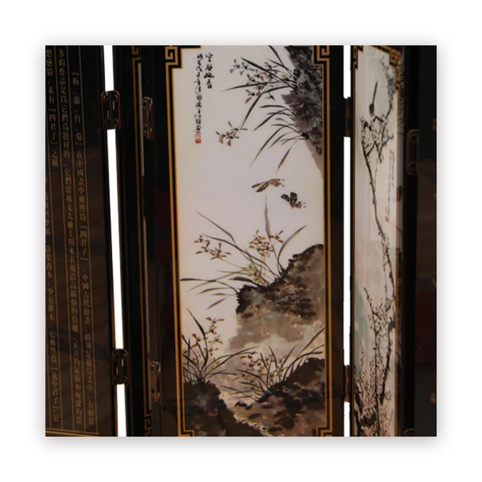 Chinese classical screen decoration, Plum orchid, bamboo and chrysanthemum pattern, suit