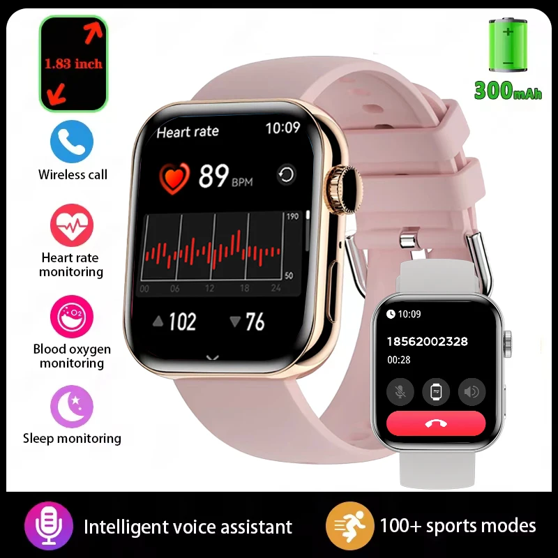 New Women Multi-Functional Smart Watch Bluetooth Call Equipped with Health Monitoring NFC IP67 GPS Motion Tracking Smartwatchesa