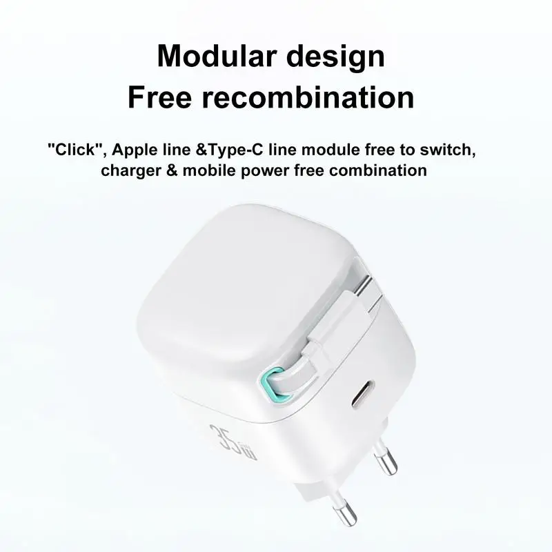 Cell Phone Charging Block 35W Fast Charging Phone Block Portable Plug-In Phone Charger Travel Plug Adapter For Travel Business