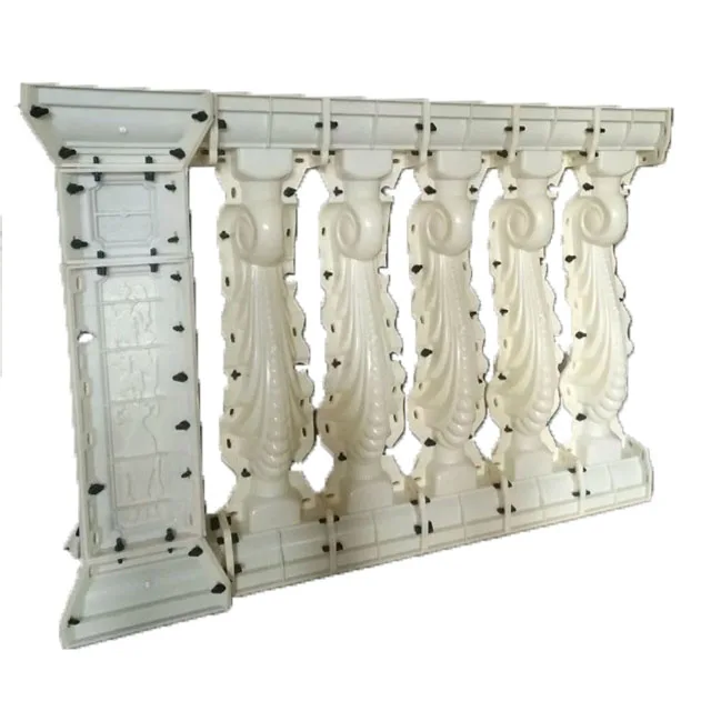 Design and manufacture of concrete plastic injection mold cheap cement railings pillar mold decorative concrete column mold