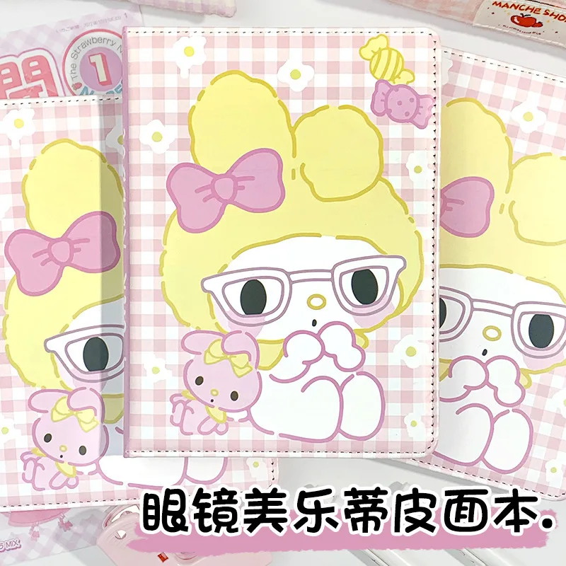 

New SanrioMy Melody Notebook Cartoon Leather Notebook A5 Notebook Full Color Drawing Inner Pages Handbook Notebook Gift Book