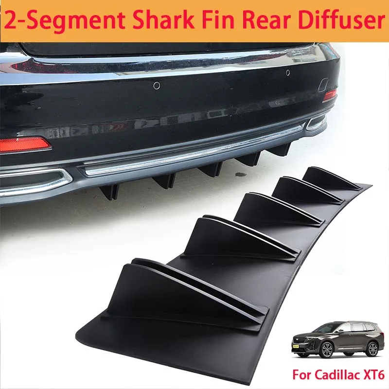 For Cadillac XT6 Shark Fin Rear Diffuser Split Chassis Spoiler Auto Aerodynamic Parts Aerodynamic Modification
