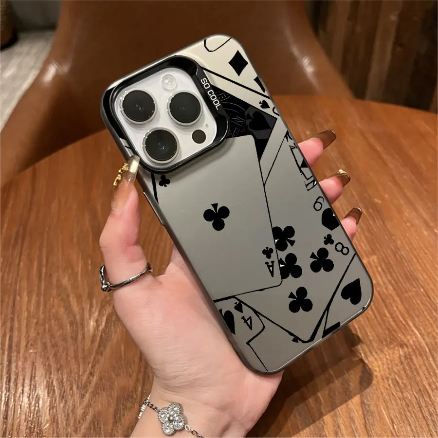 Telefono Black Line Poker per iPhone da 17 a 11 Pro Max Plus