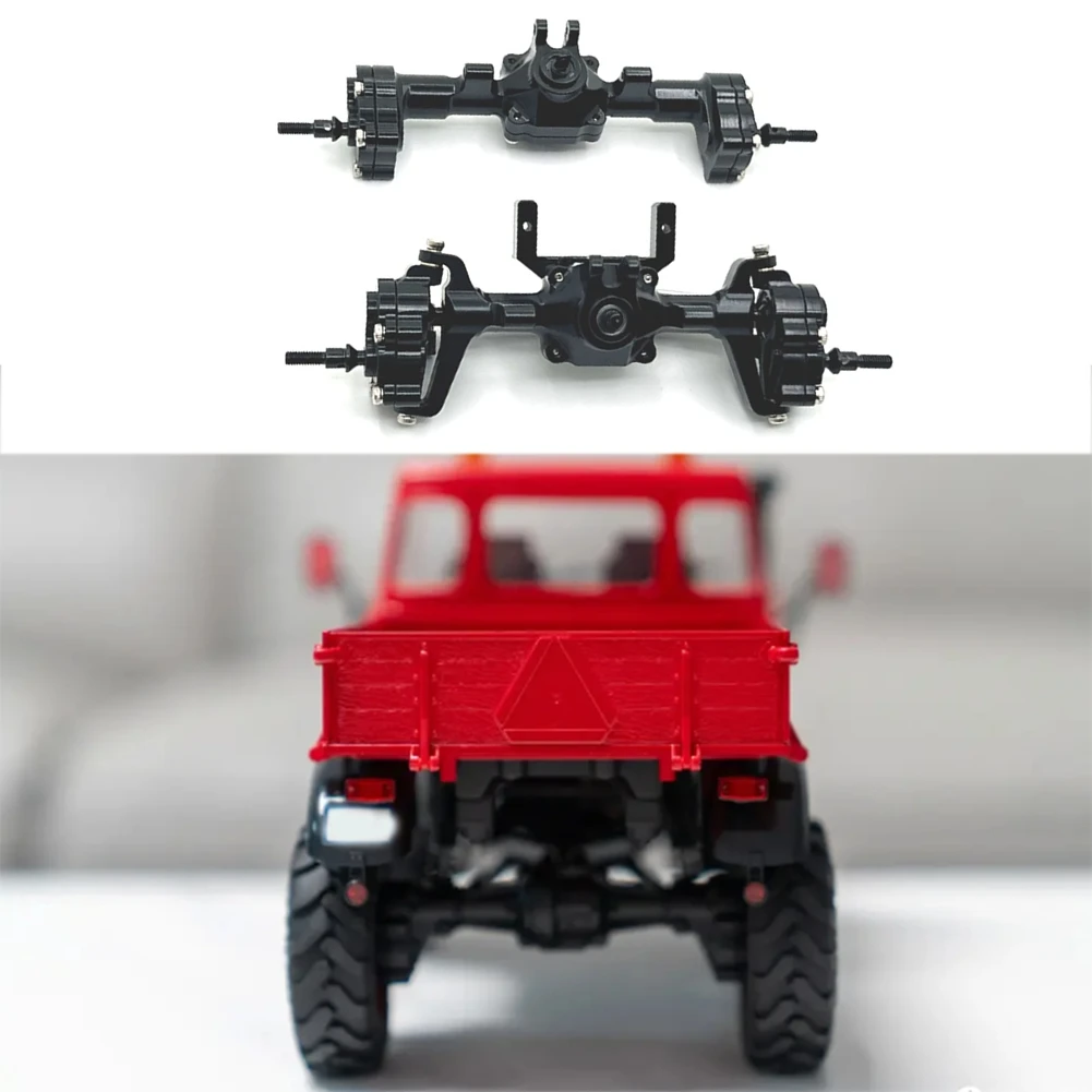 (A30I] RC Car Metal Complete Front Rear Axle Kit for FMS 1/24 FCX24 Xiaoqi Crusher K5 RC Accessories Black