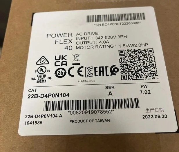 

Brand new orignial 22B-D4P0N104 40 Adjustable Frequency, AC, Inverter - Fast delivery