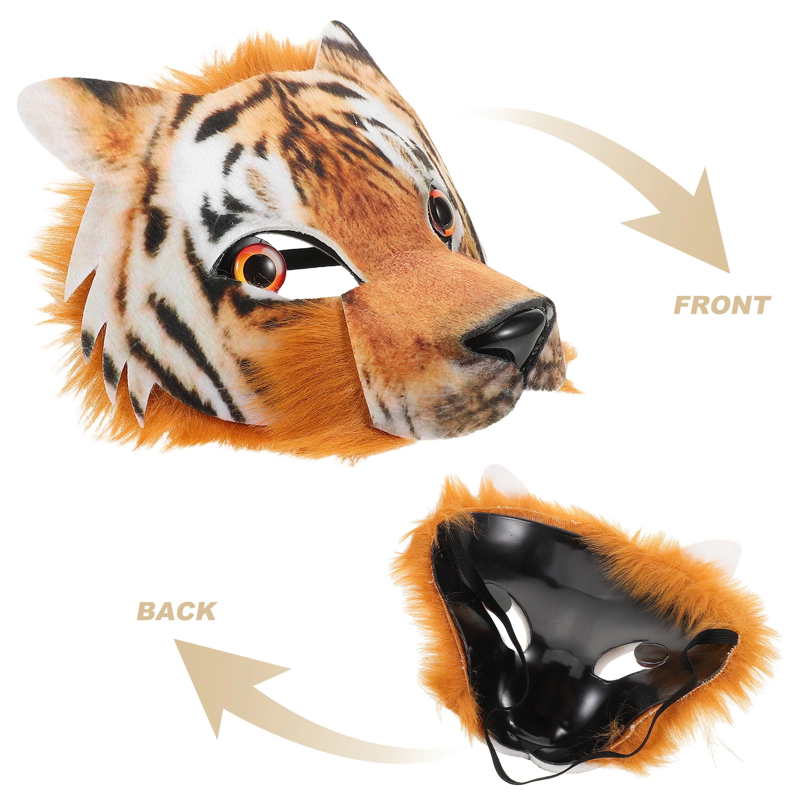 タイガーマスク 3d 動物子供仮装ハーフフェイスマスクハロウ - Kids Face Mask のレビューと価格