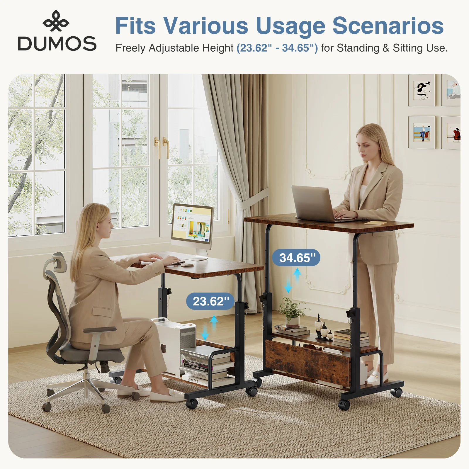 desk with walking pad