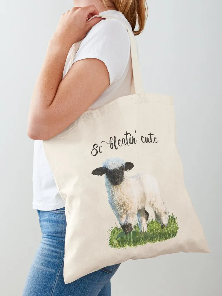 

Valais Blacknose Lamb - So bleatin cute Tote Bag canvas tote bag Reusable bags female bag