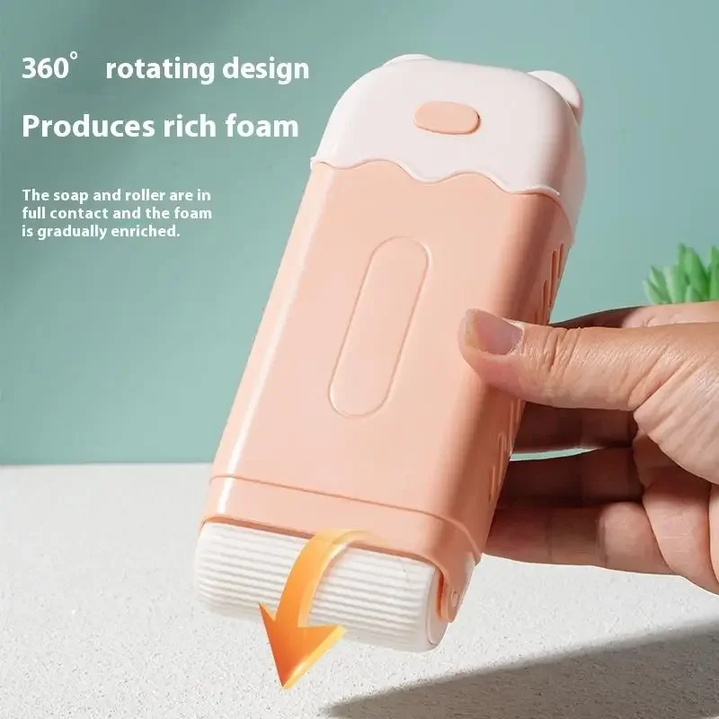 Scatola per sapone per lavaggio a mano libera Scatola per bolle multifunzionale Rullo di scarico automatico per sapone per uso domestico Tipo di drenaggio del sapone per bucato