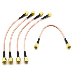 Coax Extensão Pigtail para Antena e WiFi, Anti-interferência, Sma macho para macho, cabo RG316, 50 Ohm, 10 cm, 20 cm, 30 cm, 40 cm, 50cm