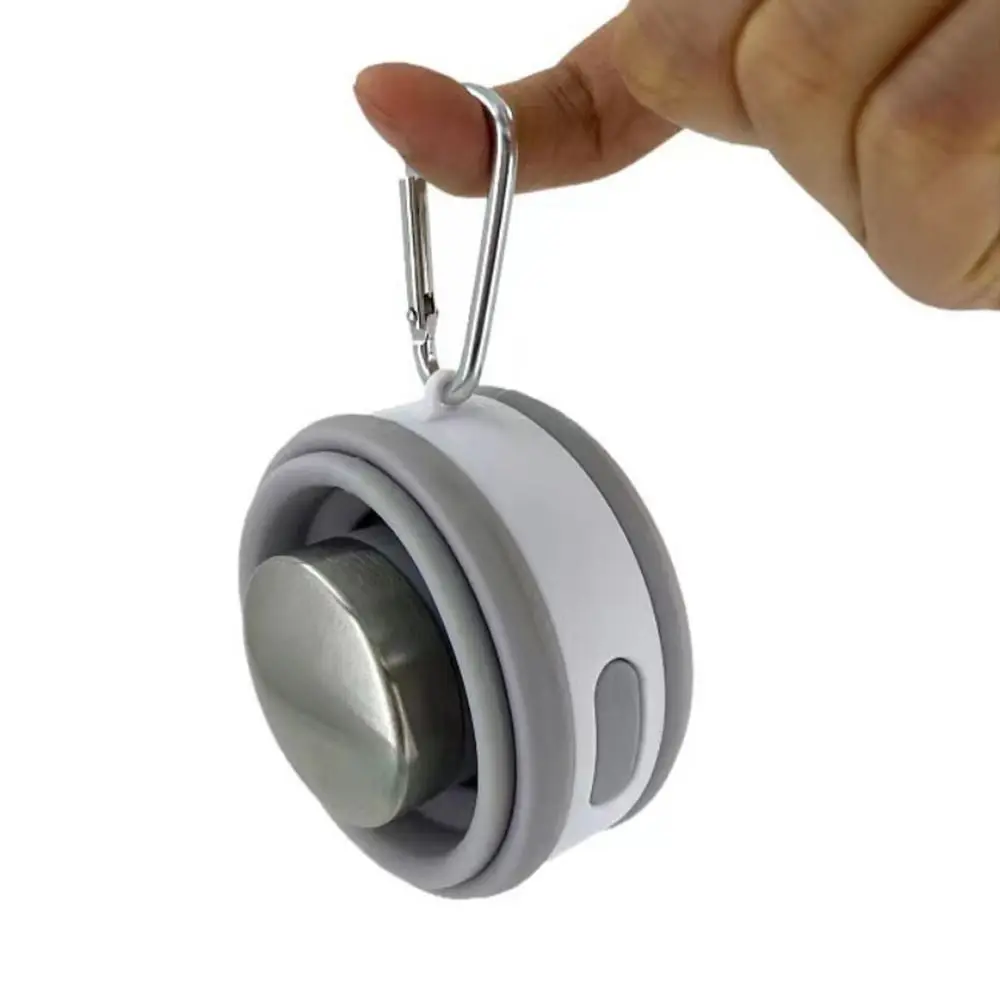 

475ml Collapsible Water Bottles Silicone Retractable Hiking Cups with Carabiner Portable Folding Drink Cups for Outdoor