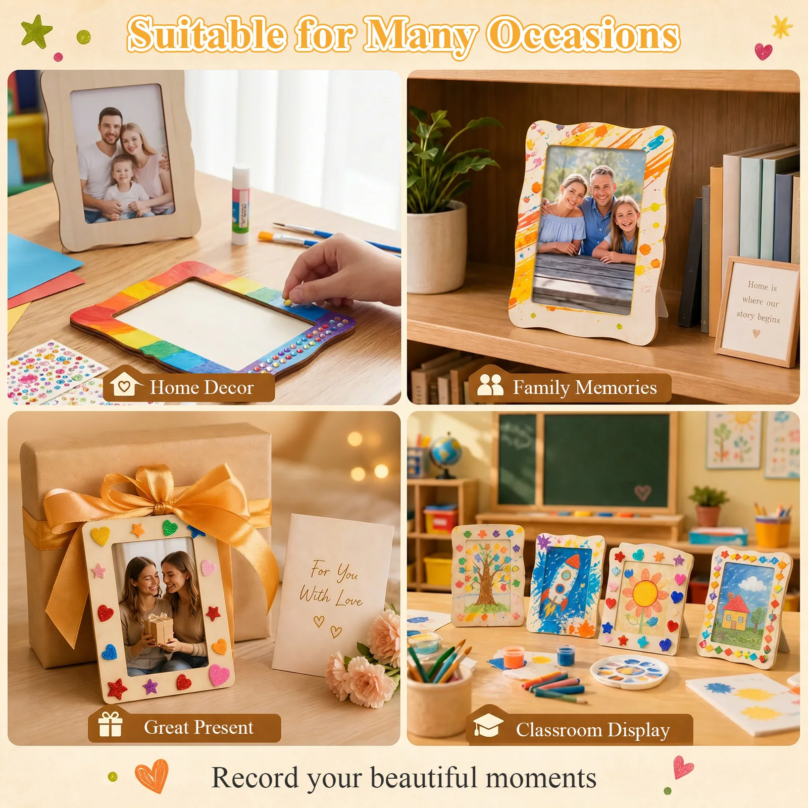 DIY Solid Wood Picture Frames for Crafts and Decoration