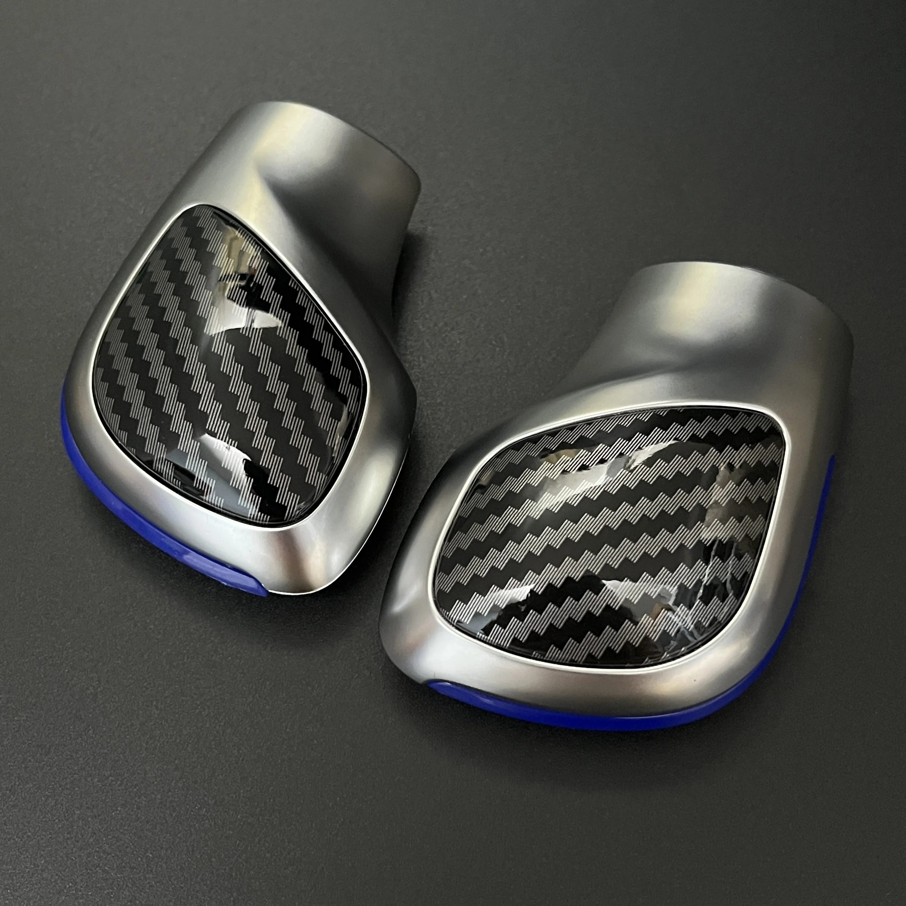 Kohlefaser-Textur DSG Schaltknauf Seitenabdeckung DSG Emblem für VW Golf 6 Golf 7 R GTI Passat B7 B8 CC R20 Jetta MK6 GLI – Detail 5