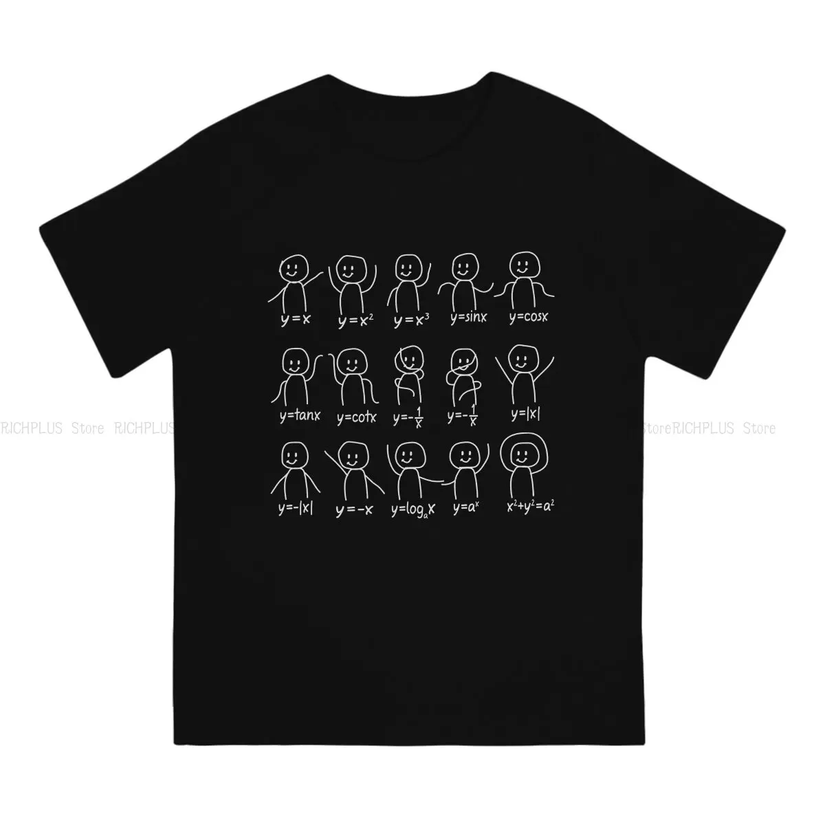 Meme TShirt Algebra Dance Graph Figures Math Equation Classic Polyester T Shirt Homme Men Tee Shirt New Design Trendy