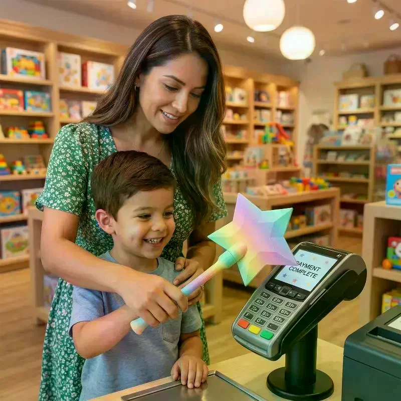 3D Wand Payment Credit Card Creative Printing Wand Click Non Contact Fun Daily Use Click Magic Wand Gift