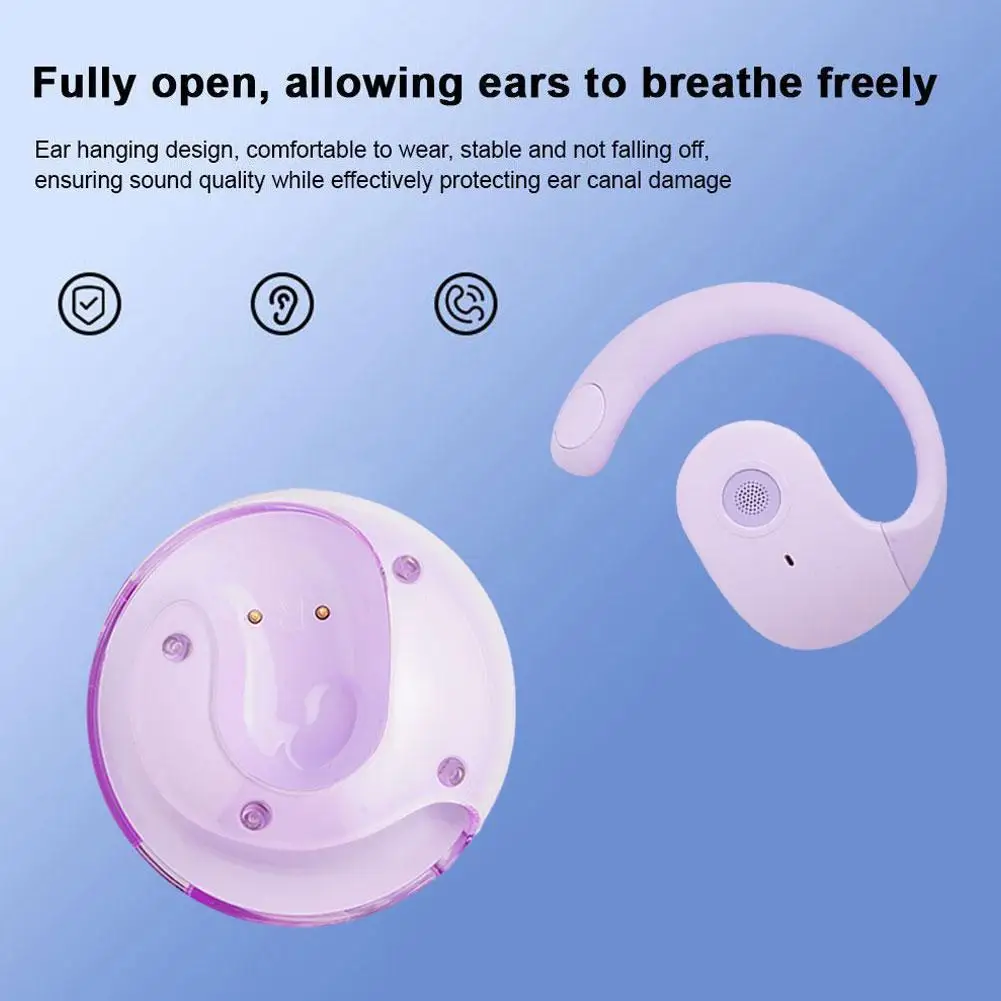 Hanging Ear Bluetooth Earphone Small Coconut Ball Out-ear Life Portable Low High Latency Music Earphone Long Bluetooth Powe V5I2