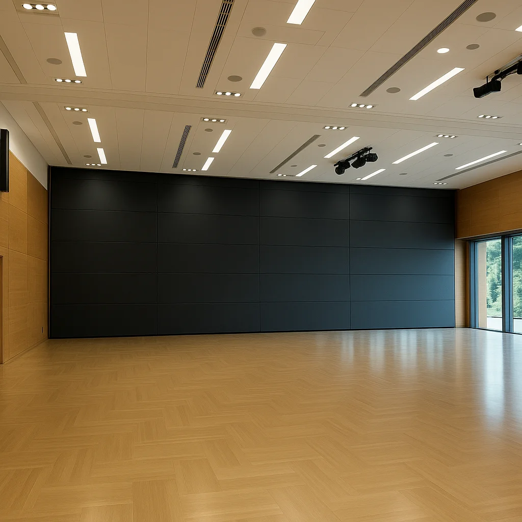 Retractable Vertical Lift Folding Partition Walls For Convention Centers Home Office Hospital-Motorized Operable Modern